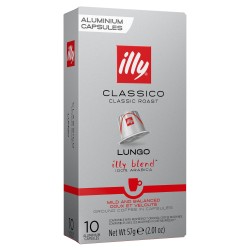 ILLY 10 ΚΑΨΟΥΛΕΣ ΚΑΦΕ 57GR CLASSICO BLEND LUNGO