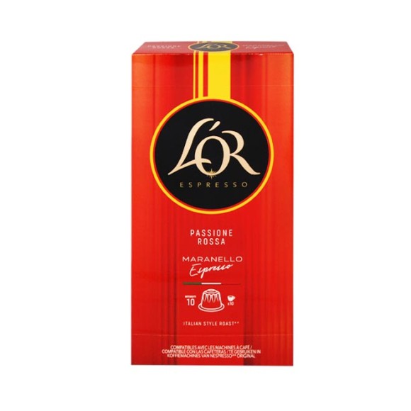 LOR 10 ΚΑΨΟΥΛΕΣ ΚΑΦΕ 52GR PASSIONE ROSSA BLEND ESPRESSO