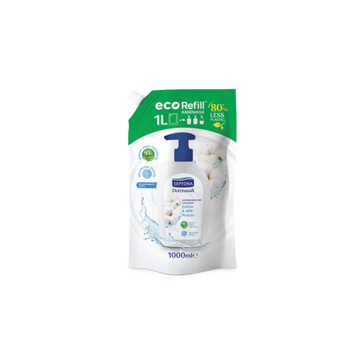 SEPTONA DERMASOFT ΚΡΕΜΟΣΑΠΟΥΝΟ REFILL 1lt COTTON & MILK