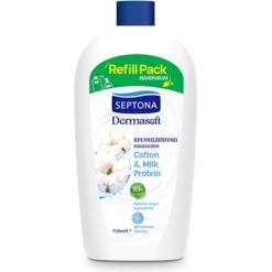 SEPTONA DERMASOFT ΚΡΕΜΟΣΑΠΟΥΝΟ REFILL PACK 750ml COTTON & MILK