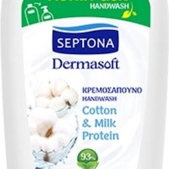 SEPTONA DERMASOFT ΚΡΕΜΟΣΑΠΟΥΝΟ REFILL PACK 750ml COTTON & MILK SEPTONA DERMASOFT ΚΡΕΜΟΣΑΠΟΥΝΟ REFILL PACK 750ml COTTON & MILK