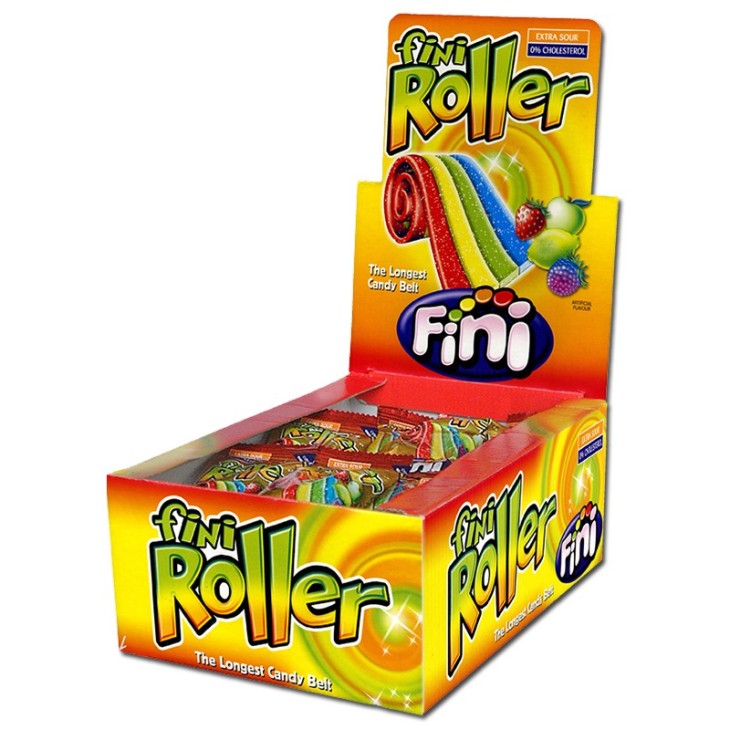 FINI ΖΑΧΑΡΩΤΑ 18ΤΕΜ ΜΟΝΑΔΕΣ ΓΛΩΣΣΕΣ RAINBOW ROLLER