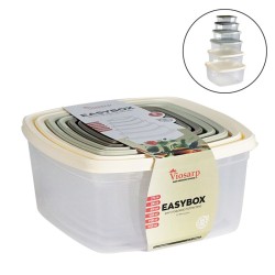 VIOSARP ΦΑΓΗΤΟΔΟΧΕΙΟ ΣΕΤ 6ΤΕΜ 275ml-500ml-850ml-1350ml-2100ml-3200ml No663