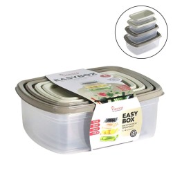 VIOSARP ΦΑΓΗΤΟΔΟΧΕΙΟ ΣΕΤ 4ΤΕΜ 250ml-500ml-750ml-1200ml EASYBOX ΟΡΘΟΓΩΝΙΟ