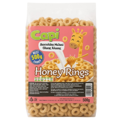 CAPI ΔΗΜΗΤΡΙΑΚΑ 500gr ΗΟΝΕΥ RINGS (ΔΑΧΤΥΛΙΔΙΑ ΜΕΛΙΟΥ ΟΛΙΚΗΣ ΑΛΕΣΗΣ)