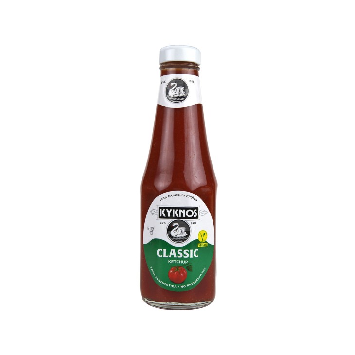 KYKNOS KETCHUP CLASSIC 330GR ΓΥΑΛΙΝΗ ΣΥΣΚΕΥΑΣΙΑ
