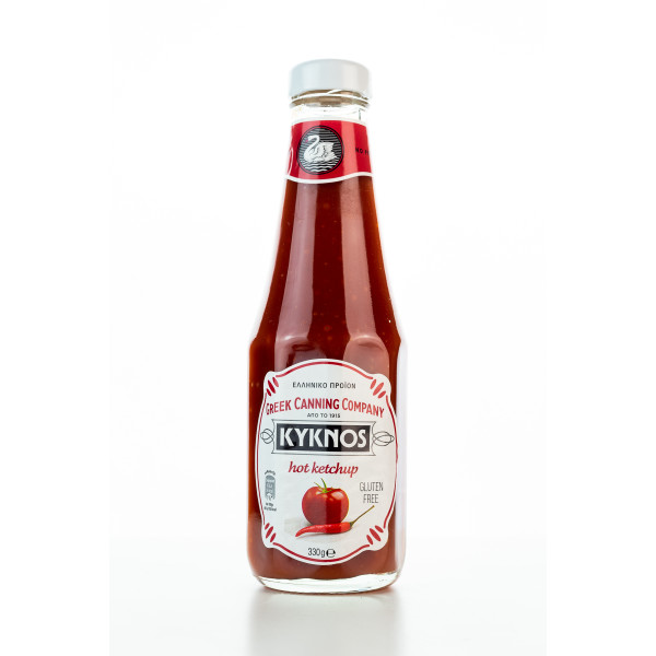 KYKNOS KETCHUP HOT 330GR ΓΥΑΛΙΝΗ ΣΥΣΚΕΥΑΣΙΑ