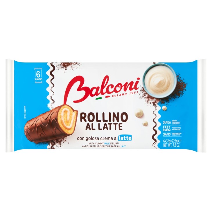 BALCONI ROLLINO AL LATTE 6X37GR ΚΡΕΜΑ ΛΑΤΕ