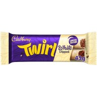 CADBURY 43GR TWIRL ΜΠΑΡΑ ΛΕΥΚΗΣ ΣΟΚΟΛΑΤΑΣ CADBURY 43GR TWIRL ΜΠΑΡΑ ΛΕΥΚΗΣ ΣΟΚΟΛΑΤΑΣ