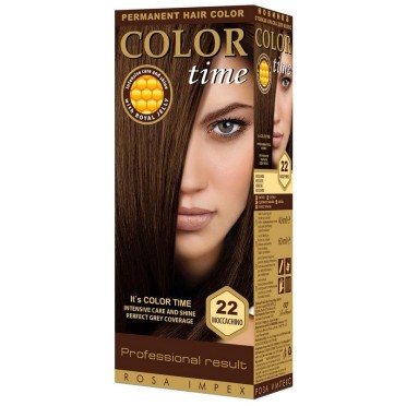 COLOR TIME ΣΕΤ ΒΑΦΗ ΜΑΛΛΙΩΝ Ν.22 ΜΟΚΑΣΙΝΟ 115ml