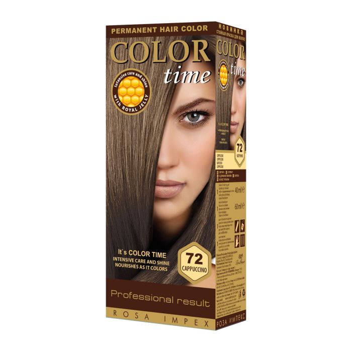 COLOR TIME ΣΕΤ ΒΑΦΗ ΜΑΛΛΙΩΝ Ν.72 ΚΑΠΟΥΤΣΙΝΟ 115ml