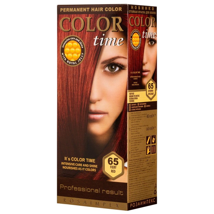 COLOR TIME ΣΕΤ ΒΑΦΗ ΜΑΛΛΙΩΝ Ν.65 ΚΟΚΚΙΝΟ ΤΗΣ ΦΩΤΙΑΣ 115ml