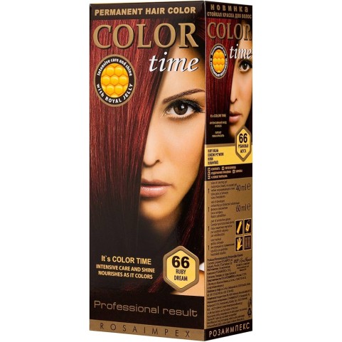 COLOR TIME ΣΕΤ ΒΑΦΗ ΜΑΛΛΙΩΝ Ν.66 ΚΟΚΚΙΝΟ ΡΟΥΜΠΙΝΙ 115ml