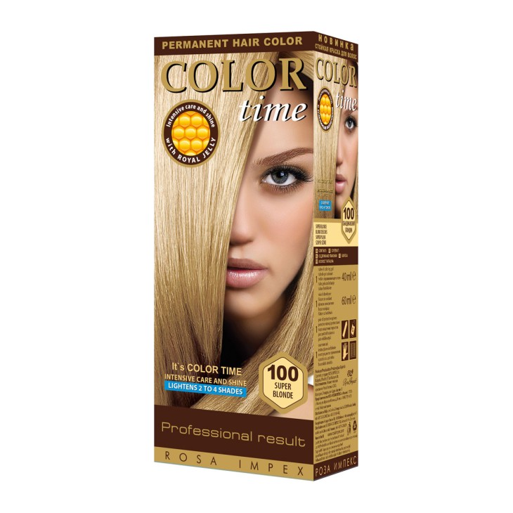 COLOR TIME ΣΕΤ ΒΑΦΗ ΜΑΛΛΙΩΝ Ν.100 ΞΑΝΘΟ ΠΟΛΥ ΑΝΟΙΧΤΟ 115ml