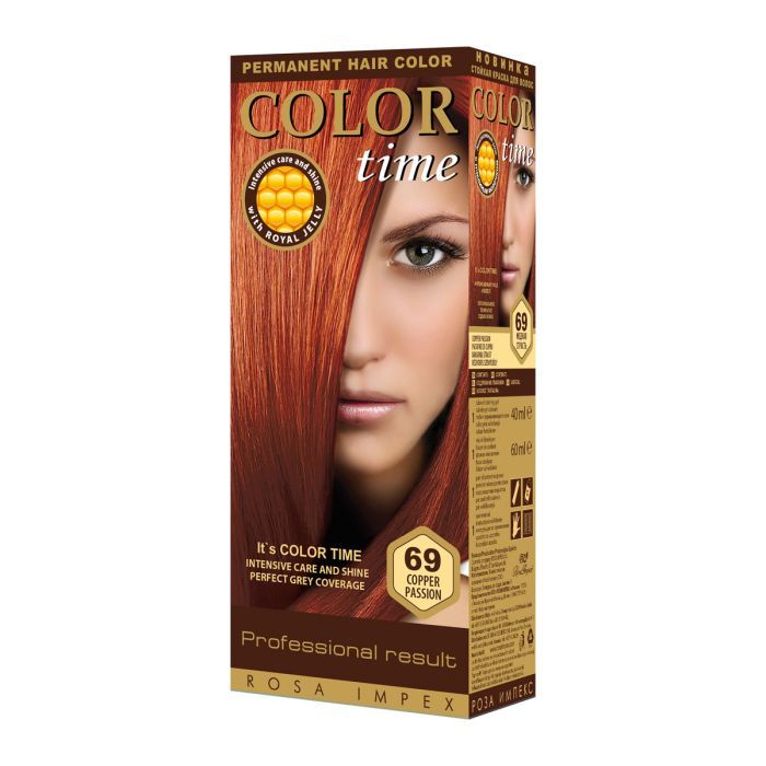 COLOR TIME ΣΕΤ ΒΑΦΗ ΜΑΛΛΙΩΝ Ν.69 ΧΑΛΚΙΝΟ 115ml