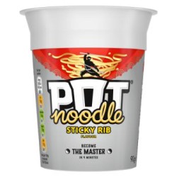 POT NOODLE NOODLES 90GR ΜΕ ΓΕΥΣΗ STICKY RIB