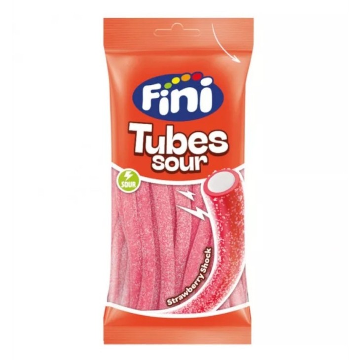 FINI ΖΑΧΑΡΩΤΑ 90GR ΚΑΛΩΔΙΑ SOUR STRAWBERRY