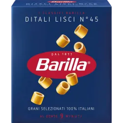 BARILLA DITALI LISCI n.45 500gr BARILLA DITALI LISCI n.45 500gr