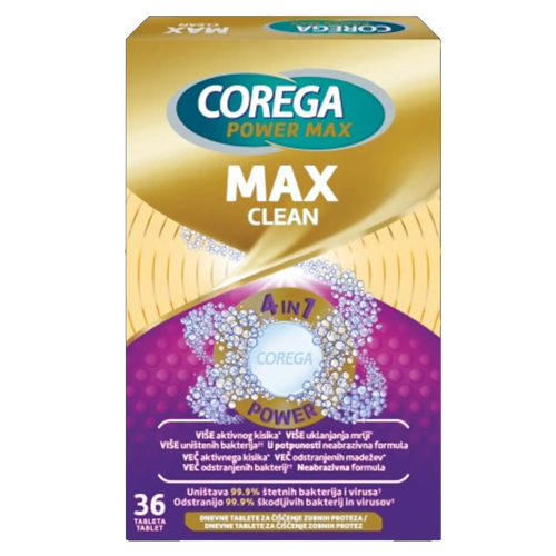 COREGA 36 ΤΑΜΠΛΕΤΕΣ ΚΑΘΑΡΙΣΜΟΥ 4IN1 POWER MAX MAX CLEAN