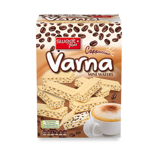 VARNA MINI WAFERS CAPPUCCINO CREME 240GR