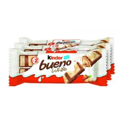 KINDER BUENO WHITE 39gr (ΣΕ 3ΑΔΑ) KINDER BUENO WHITE 39gr (ΣΕ 3ΑΔΑ)