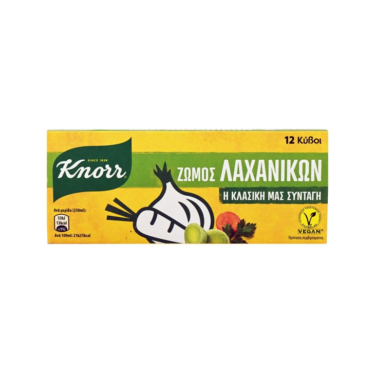 KNORR 60GR ΖΩΜΟΣ ΛΑΧΑΝΙΚΩΝ 12 ΚΥΒΟΙ