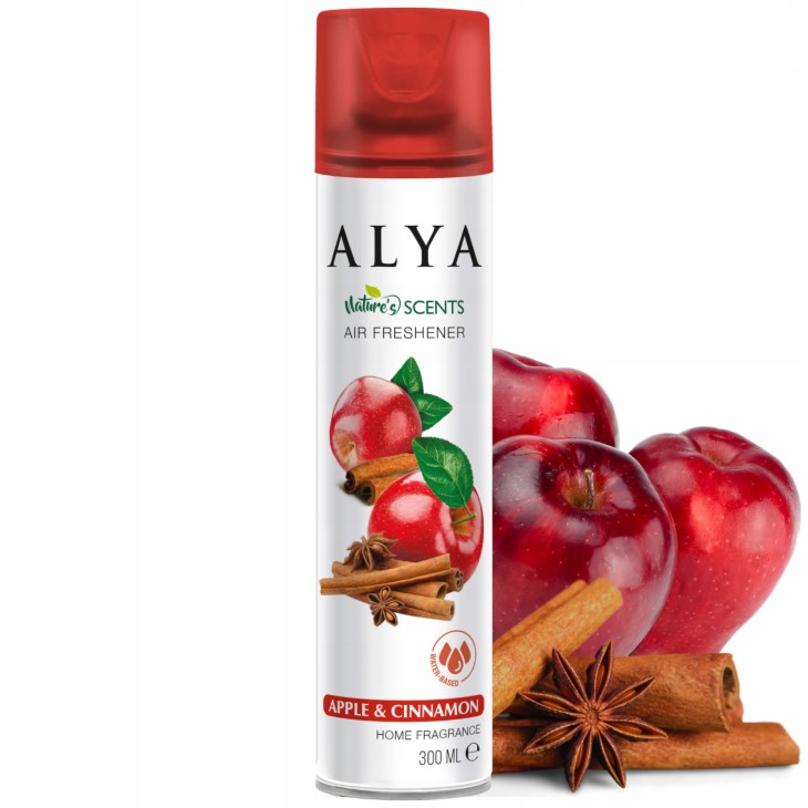 ALYA ΑΡΩΜΑΤΙΚΟ ΧΩΡΟΥ SPRAY AEROSOL 300ml APPLE CINNAMON ALYA ΑΡΩΜΑΤΙΚΟ ΧΩΡΟΥ SPRAY AEROSOL 300ml APPLE CINNAMON