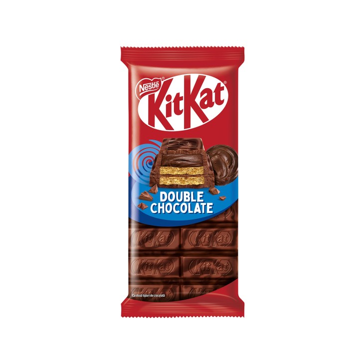 KIT KAT ΓΚΟΦΡΕΤΑ ΜΕ ΣΟΚΟΛΑΤΑ ΓΑΛΑΚΤΟΣ ΚΑΙ ΓΕΜΙΣΗ DOUBLE CHOCOLATE 99gr