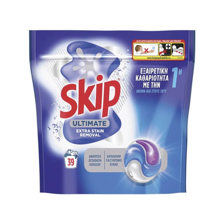 SKIP ΤΑΜΠΛΕΤΕΣ 39T ULTIMATE EXTRA STAIN REMOVAL (ΣΕ ΣΑΚΟΥΛΑ)