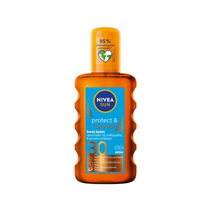 NIVEA SUN (GR) ΑΝΤΗΛΙΑΚΟ ΛΑΔΙ SPRAY PROTECT & BRONZE FP30 200ml