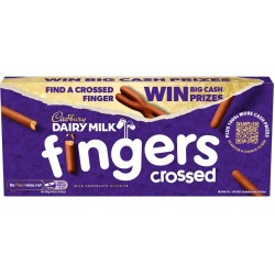 CADBURY DAIRY MILK 114GR MILK CHOCOLATE BISCUITS FINGER CROSSED