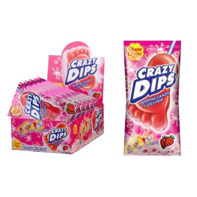 CHUPA CHUPS ΓΛΕΙΦΙΤΖΟΥΡΙ CRAZY DIPS (336GR) 24 STICKS X 14GR