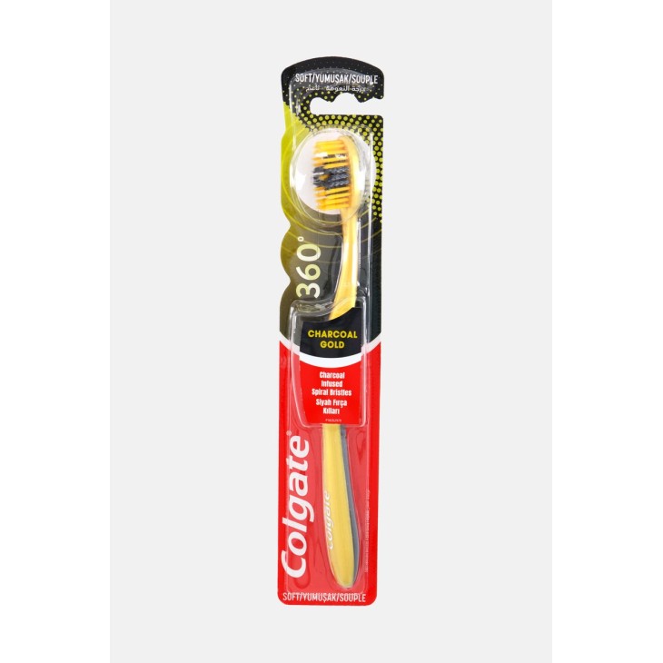 COLGATE ΟΔΟΝΤΟΒΟΥΡΤΣΑ 360ο CHARCOAL GOLD SOFT COLGATE ΟΔΟΝΤΟΒΟΥΡΤΣΑ 360ο CHARCOAL GOLD SOFT