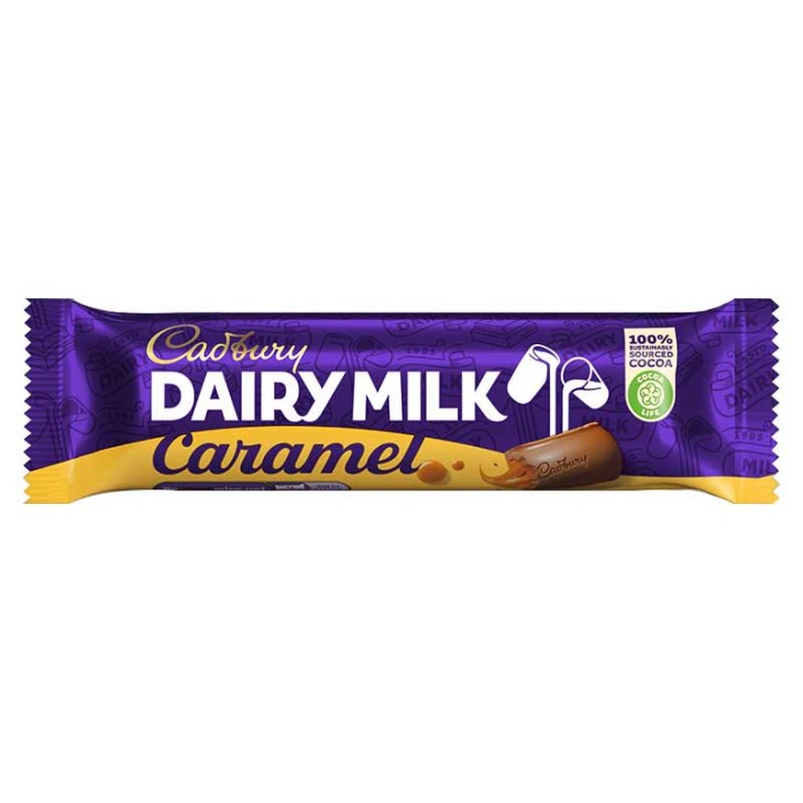 CADBURY DAIRY MILK 45GR ΜΠΑΡΑ ΣΟΚΟΛΑΤΑΣ CARAMEL CADBURY DAIRY MILK 45GR ΜΠΑΡΑ ΣΟΚΟΛΑΤΑΣ CARAMEL