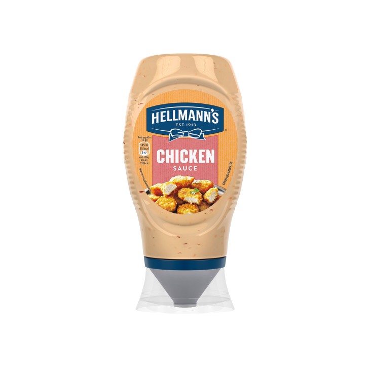 HELLMANN'S SAUCE CHICKEN 250ML TOP DOWN
