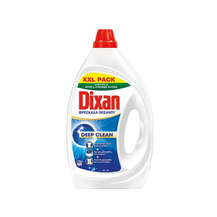 DIXAN ΥΓΡΟ ΠΛΥΝΤΗΡΙΟΥ 70μεζ. ΦΡΕΣΚΑΔΑ ΩΚΕΑΝΟΥ 3150ML