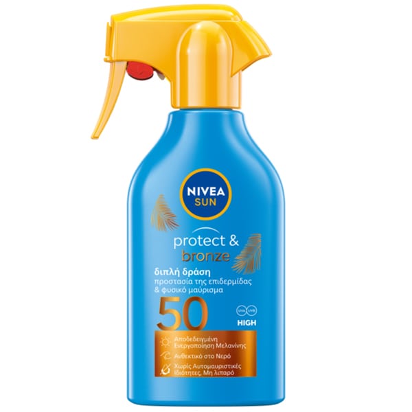 NIVEA SUN (GR) ΑΝΤΗΛΙΑΚΟ ΓΑΛΑΚΤΩΜΑ SPRAY PROTECT & BRONZE FP50 250ml NIVEA SUN (GR) ΑΝΤΗΛΙΑΚΟ ΓΑΛΑΚΤΩΜΑ SPRAY PROTECT & BRONZE FP50 250ml