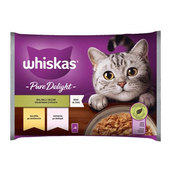 WHISKAS ΥΓΡΗ ΤΡΟΦΗ ΓΑΤΑΣ 4X85GR ΦΑΚΕΛΟΣ DELIGHT ΚΟΤΟΠΟΥΛΟ WHISKAS ΥΓΡΗ ΤΡΟΦΗ ΓΑΤΑΣ 4X85GR ΦΑΚΕΛΟΣ DELIGHT ΚΟΤΟΠΟΥΛΟ