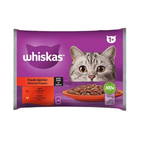 WHISKAS ΓΑΤΟΤΡΟΦΗ ΠΑΤΕ 4X85GR ΦΑΚΕΛΟΣ ΚΟΤΟΠΟΥΛΟ & ΒΟΔΙΝΟ WHISKAS ΓΑΤΟΤΡΟΦΗ ΠΑΤΕ 4X85GR ΦΑΚΕΛΟΣ ΚΟΤΟΠΟΥΛΟ & ΒΟΔΙΝΟ