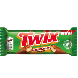 TWIX HAZELNUT FLAVOUR 50gr (2 x 23gr) TWIX HAZELNUT FLAVOUR 50gr (2 x 23gr)
