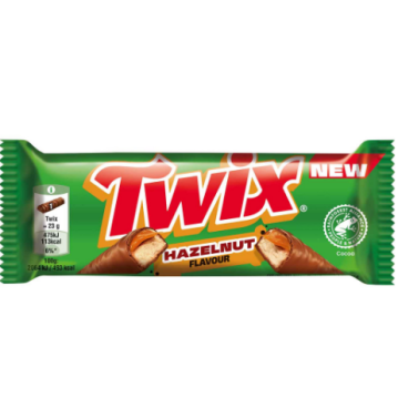 TWIX HAZELNUT FLAVOUR 50gr (2 x 23gr) TWIX HAZELNUT FLAVOUR 50gr (2 x 23gr)