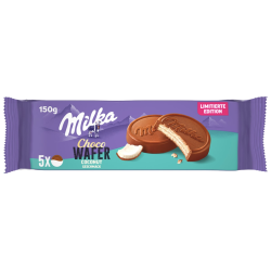 MILKA BISCUITS CHOCO WAFER COCONUT 150gr MILKA BISCUITS CHOCO WAFER COCONUT 150gr