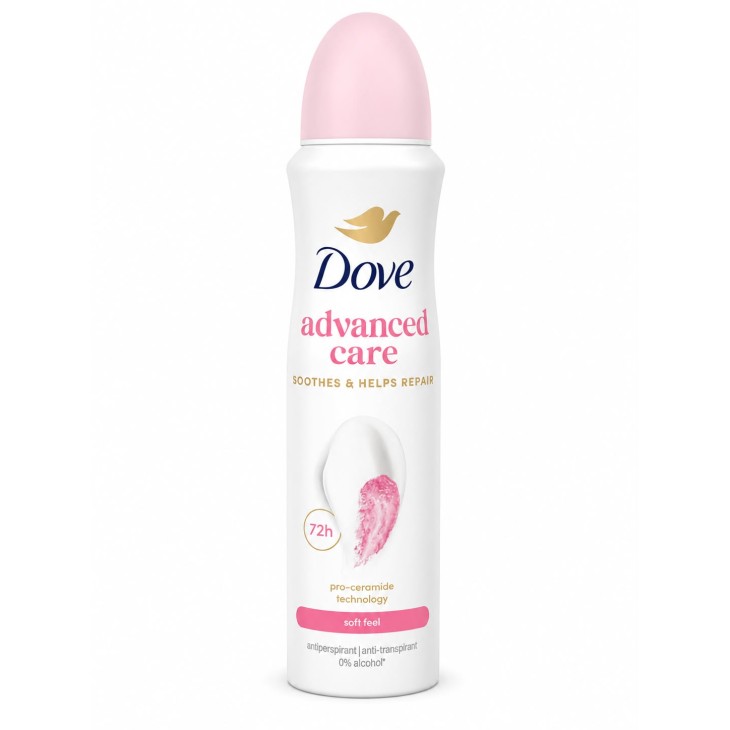 DOVE BODY SPRAY EU 150ml ADVANCE CARE SOFT FEEL / ANTI-TRANSPIRANT DOVE BODY SPRAY EU 150ml ADVANCE CARE SOFT FEEL / ANTI-TRANSPIRANT