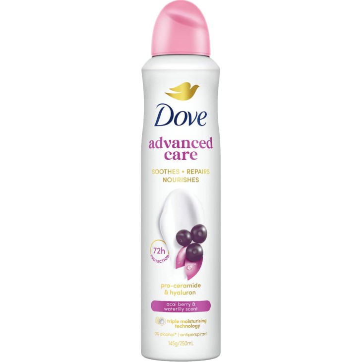 DOVE BODY SPRAY EU 150ml ADVANCE CARE ACAY BERRY+LILLY DOVE BODY SPRAY EU 150ml ADVANCE CARE ACAY BERRY+LILLY
