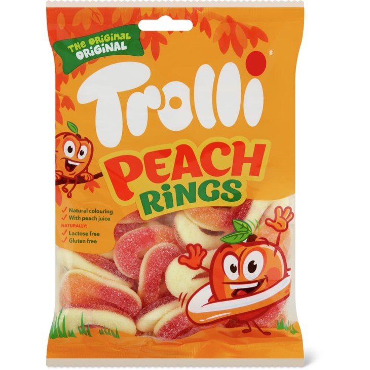 TROLLI ΖΑΧΑΡΩΤΑ 100GR PEACH RINGS
