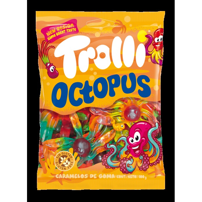 TROLLI ΖΑΧΑΡΩΤΑ 100GR OCTOPUS