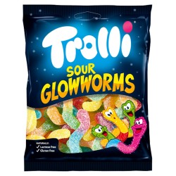 TROLLI ΖΑΧΑΡΩΤΑ 100GR SOUR GLOWWORMS TROLLI ΖΑΧΑΡΩΤΑ 100GR SOUR GLOWWORMS