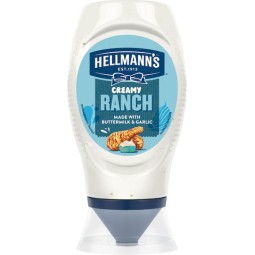 HELLMANN'S CREAMY RANCH SAUCE 250ML TOP DOWN