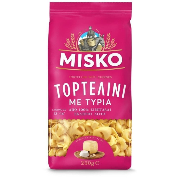 MISKO ΤΟΡΤΕΛΙΝΙ ΜΕ ΤΥΡΙΑ 250gr MISKO ΤΟΡΤΕΛΙΝΙ ΜΕ ΤΥΡΙΑ 250gr