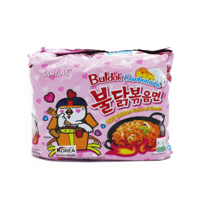 SAMYANG BULDAK RAMEN NOODLES ΜΕ ΓΕΥΣΗ CREAM CARBONARA 130gr SAMYANG BULDAK RAMEN NOODLES ΜΕ ΓΕΥΣΗ CREAM CARBONARA 130gr